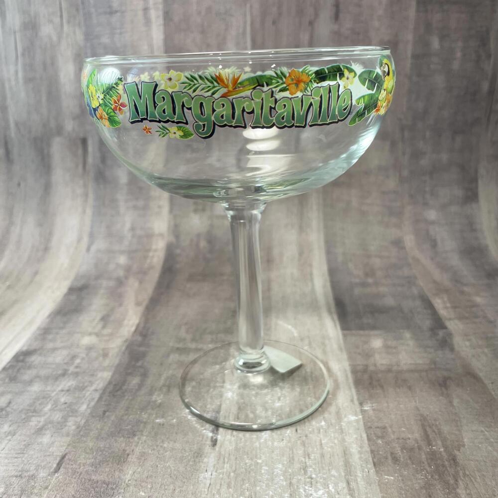 Jimmy Buffett Margaritaville Margarita Glass It's Five O'Clock Somewhere